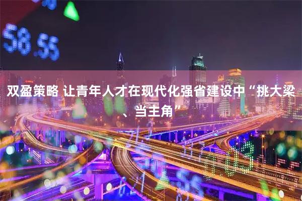双盈策略 让青年人才在现代化强省建设中“挑大梁、当主角”